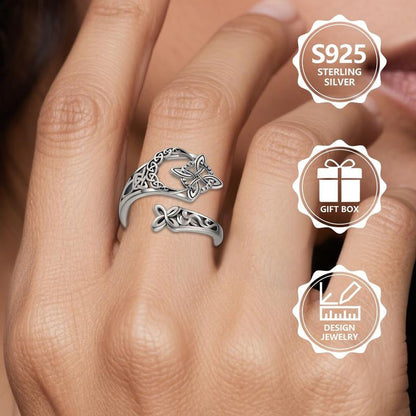 S925 Sterling Silver Celtic Knot Open Ring（50% OFF）